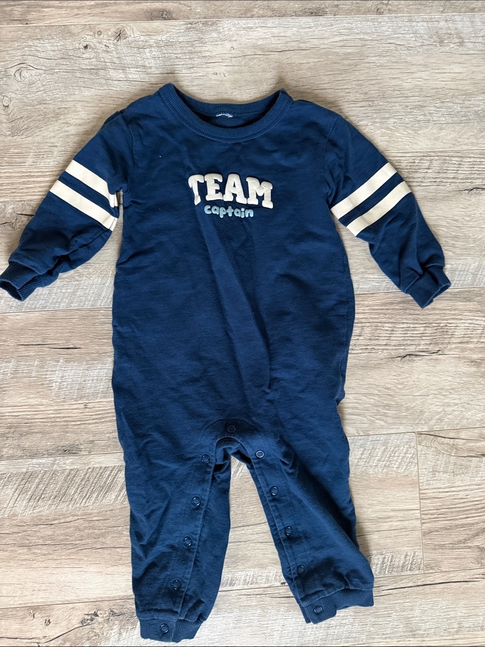 Carter's Navy 'Team Captain' Long-Sleeve Baby One-Piece